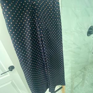 wide legged pants polka dots